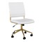 Martha Stewart Ivy Upholstered Office Chair in White/Polished Brass CH-220921-1-WH-GLD-MS - alternate 6